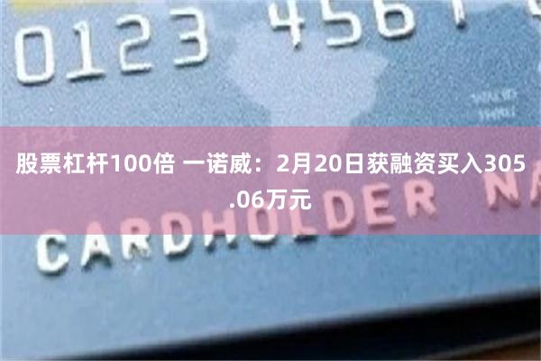 股票杠杆100倍 一诺威：2月20日获融资买入305.06万元